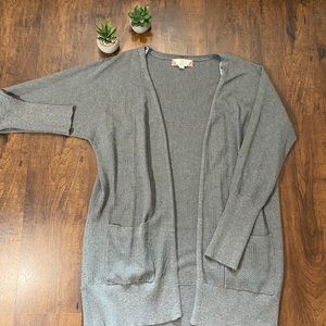 Gray Cardigan with Pockets